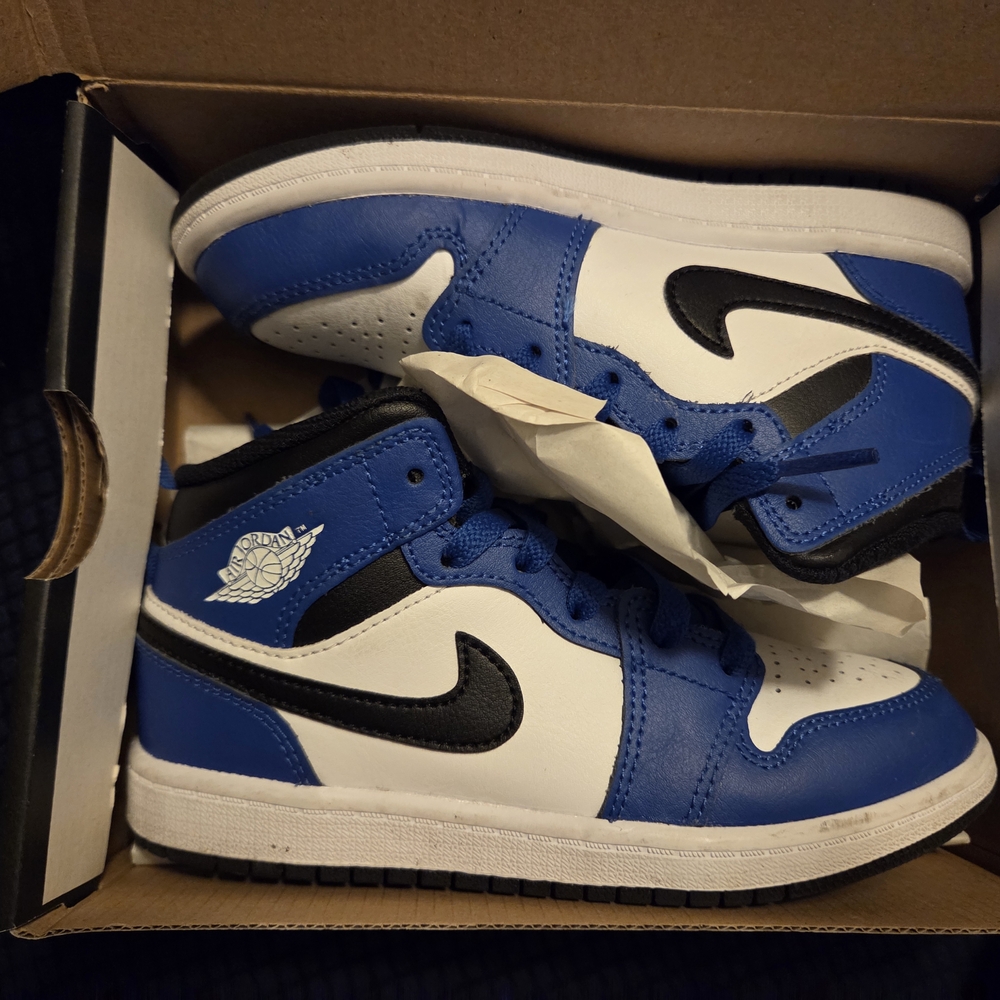 Jordan 1 MID (PS) Game Royal/Black/White SIZE 1Y